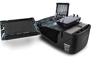 AutoExec AUE10185 Reach Front Seat Car Desk Urban Camouflage Finish with Printer Stand and Tablet Mount