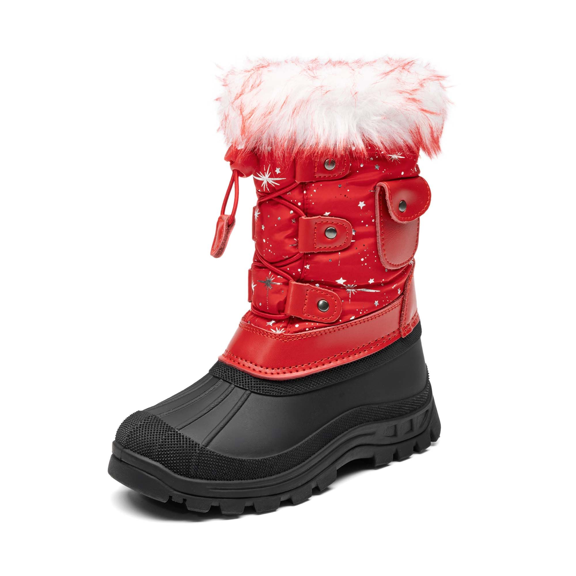 DREAM PAIRS Boys Girls Snow Boots Water-Resistant Outdoor Warm Cozy Anti-Slip Mid Calf Faux Fur Lining Insulated Winter Shoes for Little/Big Kids,Size 3 Little Kid,Red/Black,KSNOW Image DREAM PAIRS Boys Girls Snow Boots Water-Resistant Outdoor Warm Cozy Anti-Slip Mid Calf Faux Fur Lining Insulated Winter Shoes for Little/Big Kids,Size 3 Little Kid,Red/Black,KSNOW Image