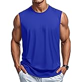 MAGCOMSEN Men's Tank Top Cotton Muscle Workout Gym Shirts Moisture Wicking Lightweight Summer Casual Sleeveless Shirts