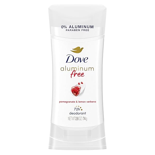 DOVE ALUMINUM FREE DEODORANT FOR WOMEN POMEGRANATE AND LEMON VERBENA 72 HOUR ODOR PROTECTION 2.6 OZ