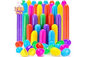 YEAHBEER 288 Easter Eggs -2.36" Bright Colors Plastic Easter Eggs Empty for Easter Hunt, Easter Basket Stuffers, Party Favor, Classroom Prize Supplies