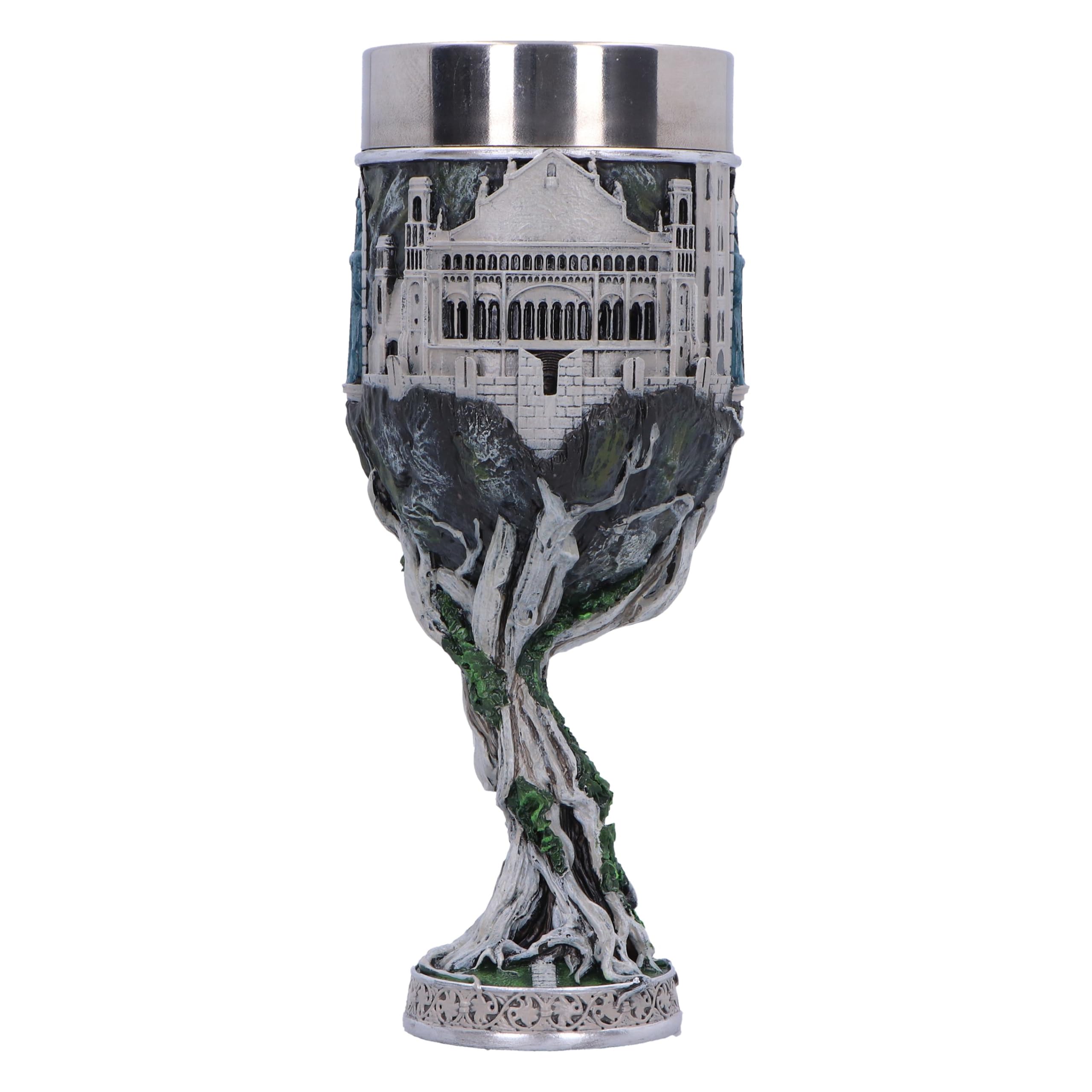 Nemesis Now Lord of the Rings Gondor Goblet 19cm, Resin, Grey, Official Lord of the Rings Merchandise, Gondor Goblet, Lord of the Rings Collectible Cup, Cast in the Finest Resin, Expertly Hand-Painted
