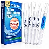 VieBeauti Teeth Whitening Pen Kit, 35% Carbamide Peroxide Gel, 5 Pack | Stain removal gel gentle on enamel | 4 whitening pens plus remineralizing pen for sensitive teeth | mint flavor