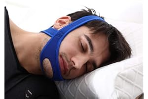 VANVENE Stop Snoring CPAP Chin Strap and Anti Snoring Solution,Adjustable Anti-Snore Supporter Device (Blue Strap)