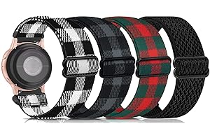 DKGKOO Quick Release Adjustable Stretchy Watch Band - Choice of Width - 18mm, 19mm, 20mm, 22mm Elastic Watch Straps Solo Loop Sport Nylon Replacement Wristband