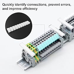GUETNEU 20Pcs ZB6 Blank Terminal Marker Strip, DIN