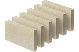 Protalwell Woodstove Firebricks, Fire Bricks, Size 9" X 4-1/2" X 3/4", High Temperature Resistant Fire Bricks Replacement for Wood Stoves, 6 Pieces