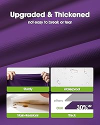 Pureegg Plastic Table Cloth Disposable 10 Pack, 54