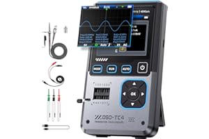 FNIRSI DSO-TC4 Handheld Oscilloscope, 10MHz Bandwidth 48MSa/s Sampling Rate Digital Oscilloscope Transistor Tester DDS Signal