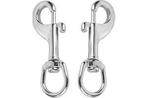 80mm Diving Hook,2 Pcs Swivel Snap Bolt Kit Scuba,316 Stainless Steel Heavy Duty Eye Bolt Snap,Swivel Single Ended Scuba Clip