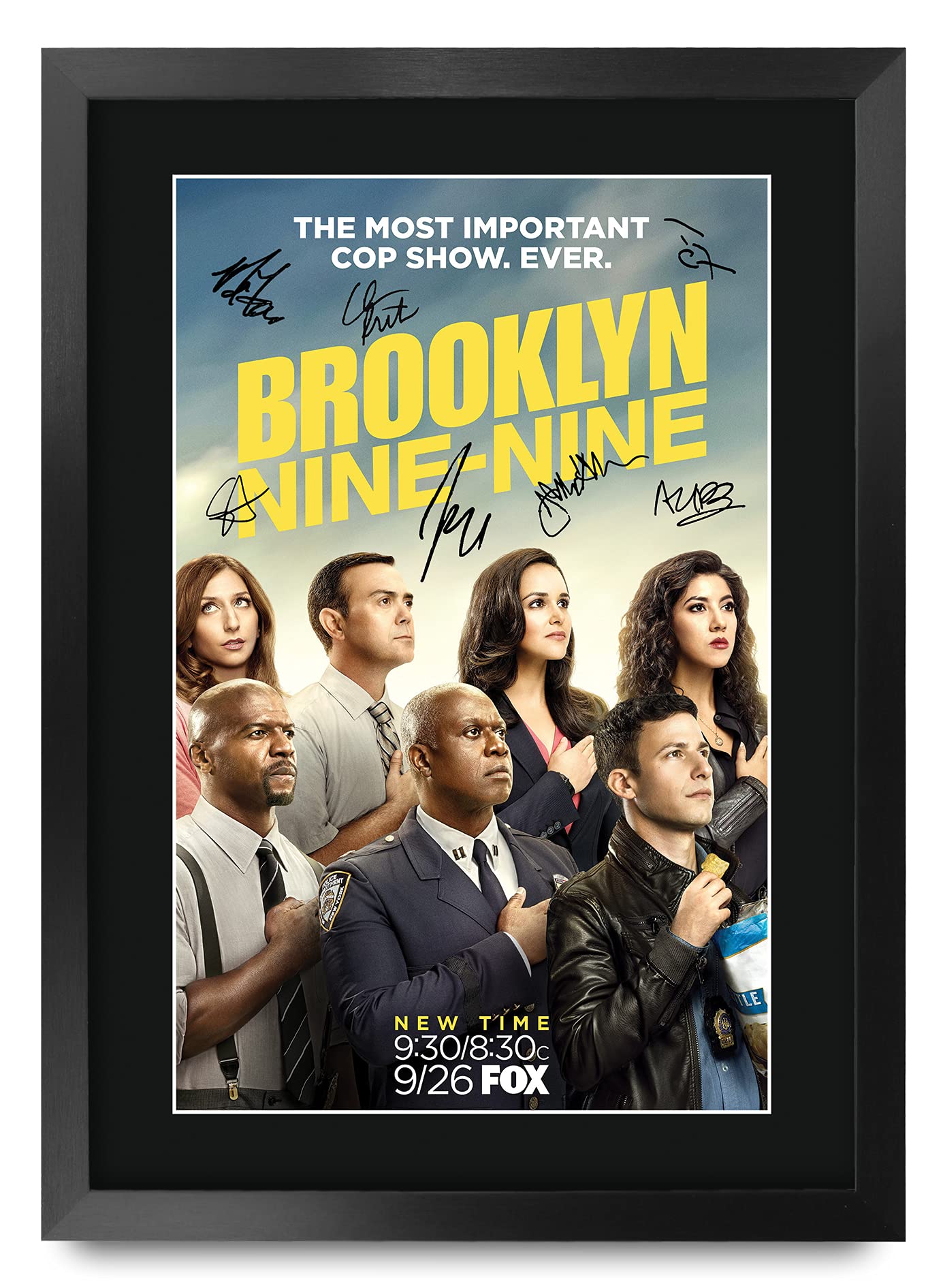 Photo 1 of HWC Trading Brooklyn Nine-Nine Andy Samberg 16 x 12 inch Framed Gifts Printed Signed Autograph Picture for TV Memorabilia Fans - 16" x 12" Framed