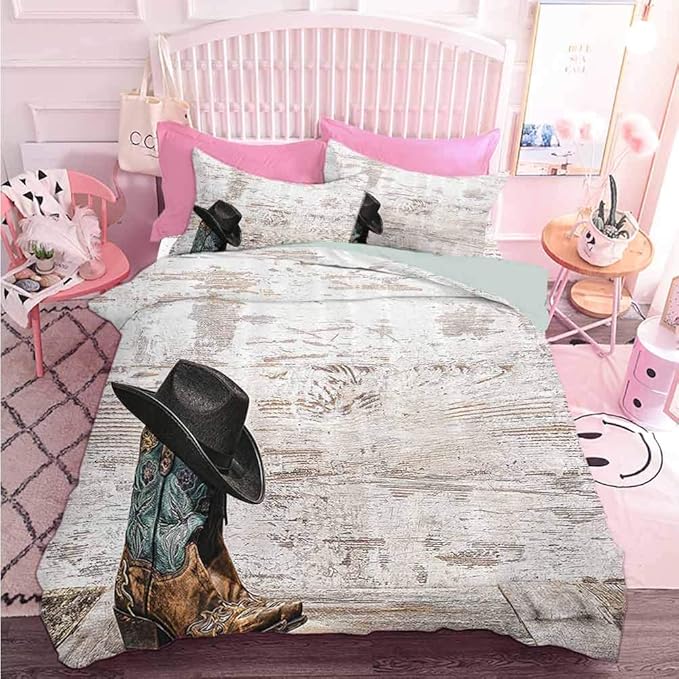 Hiiiman Home Textiles Juego de ropa de cama tradicional Rodeo sombrero