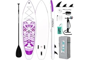 FunWater Inflatable Ultra-Light Stand Up Paddle Board for All Skill Levels with Premium SUP Paddleboard Accessories,Non-Slip Comfort Deck for Youth & Adults
