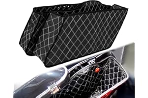 motosikleta Saddlebag Liners Carpet Insert with White Stitching for Non-Stretched Non-Tapered Hard Saddlebags Fit for Harley Touring Road King Road Glide Street Glide Electra Glide 1993-2013