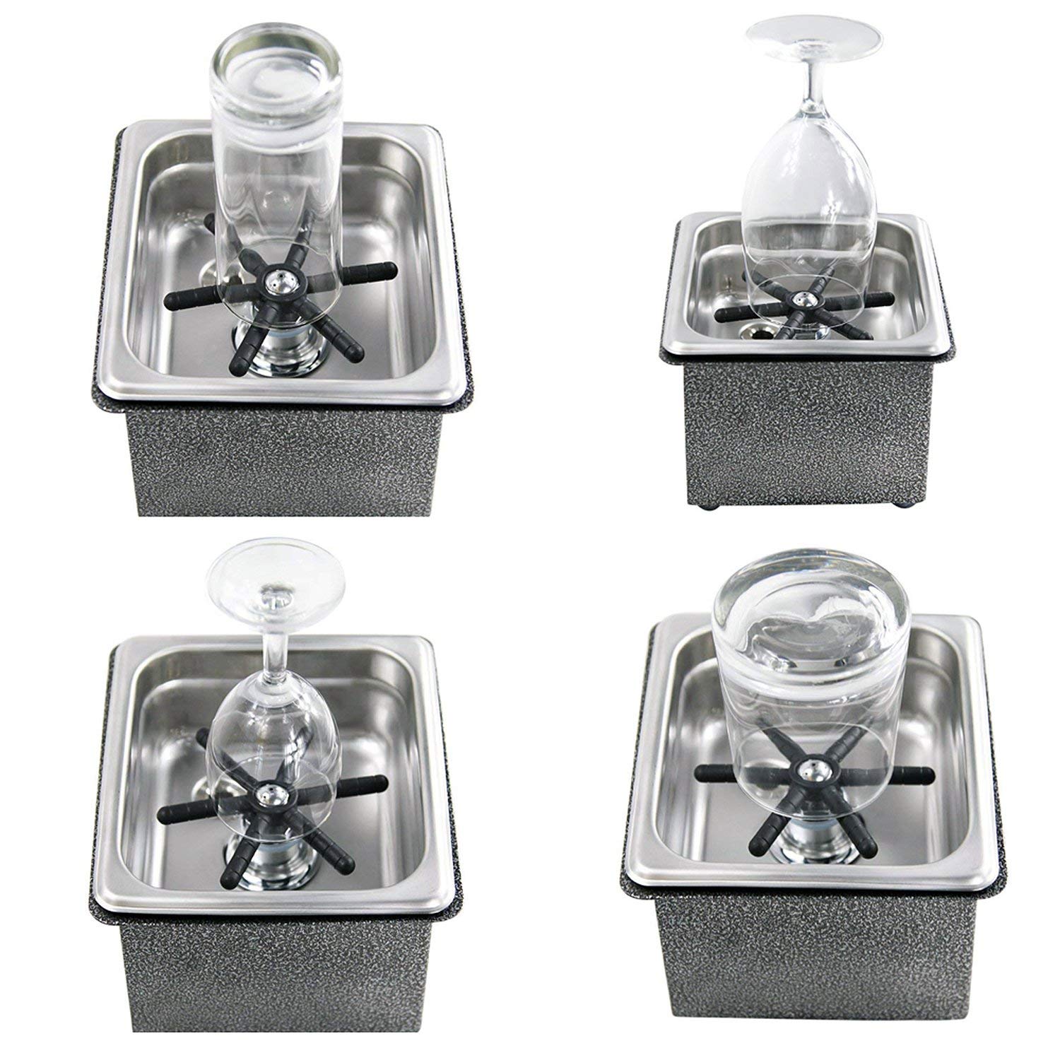 YBB Steaming Pitcher Rinser, Glass Cleaning Rinser for Bar Cafe Pan