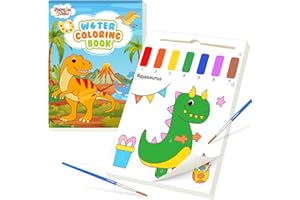 FEREDO KIDS Paint with Water Coloring Books for Toddlers, Easter Basket Stuffers, Mess Free WaterColor Painting Set for Kids Ages 3 4 5 6 7 8, Arts and Crafts Gifts Toys for Girls Boys - Dinosaurs