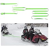 Moonoom 17.5ft Heavy Duty Tow Strap With Two Hooks - 400kg Break Strength Reinforced Emergency Rope for Snowmobile, Sled or A