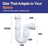 PlumbEZ Adjustable Swivel P Trap 40mm Telescopic Waste Kit view 4