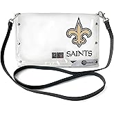 Littlearth womens NFL Clear Envelope Purse With Black Fashion Strap