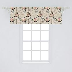 Ambesonne Modern Window Valance, French Eiffel