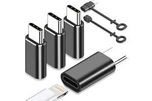 LLYZZ 4 Pack for Lightning to USB C Adapter,27W PD Fast Charging Design for iPhone 15 Series,for iPad Pro,Galaxy,Type C Devices,Support Data Transfer,Not OTG/Audio,with 2 Anti-Lost Loop,Black
