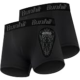 Runhit Boys Baseball Cup Underwear Football Cup Boxer Brief Youth Compression Shorts with Soft Protective Athletic Cup