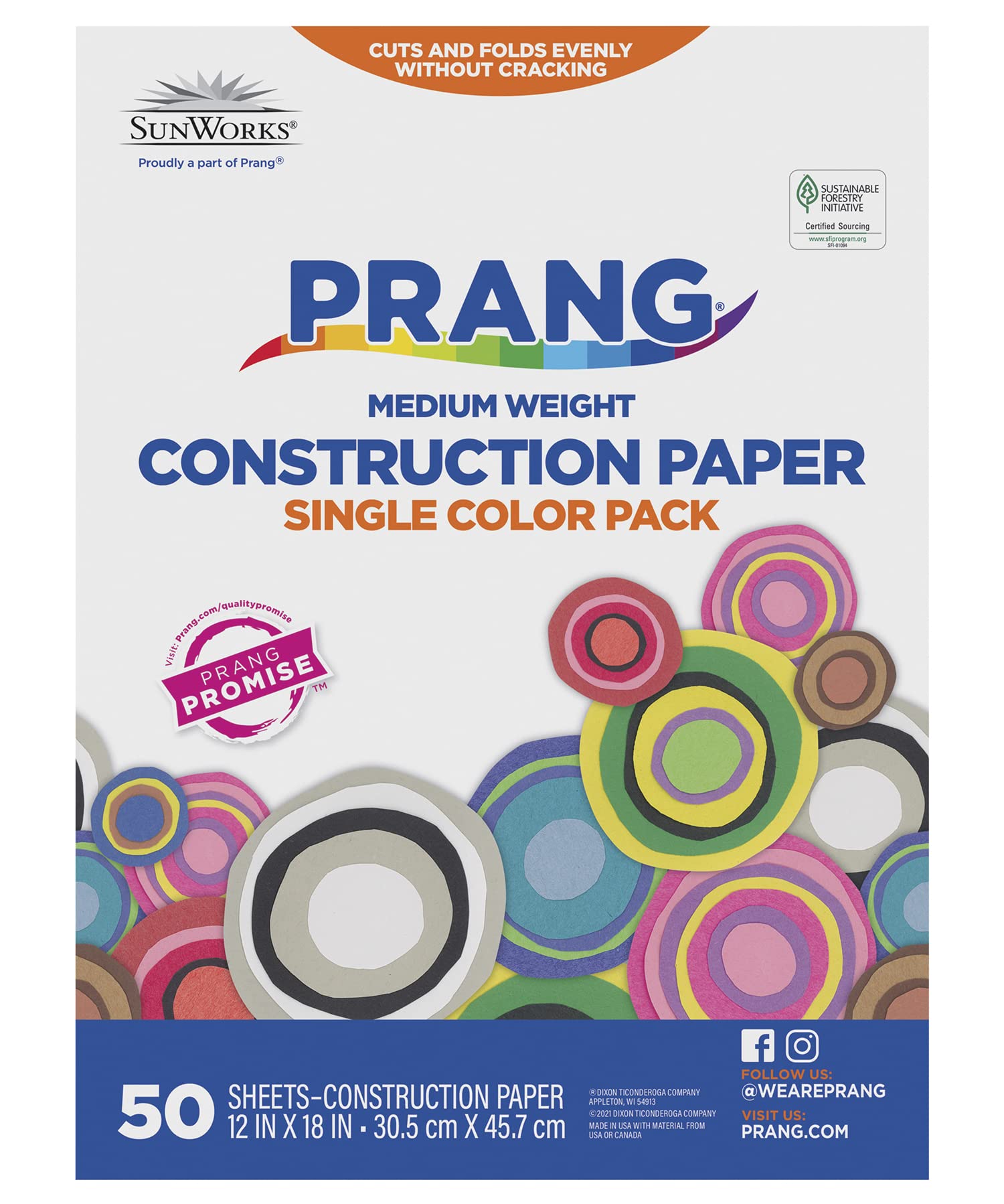 Photo 1 of SunWorks® Construction Paper, 12" x 18", White, Pack Of 50
