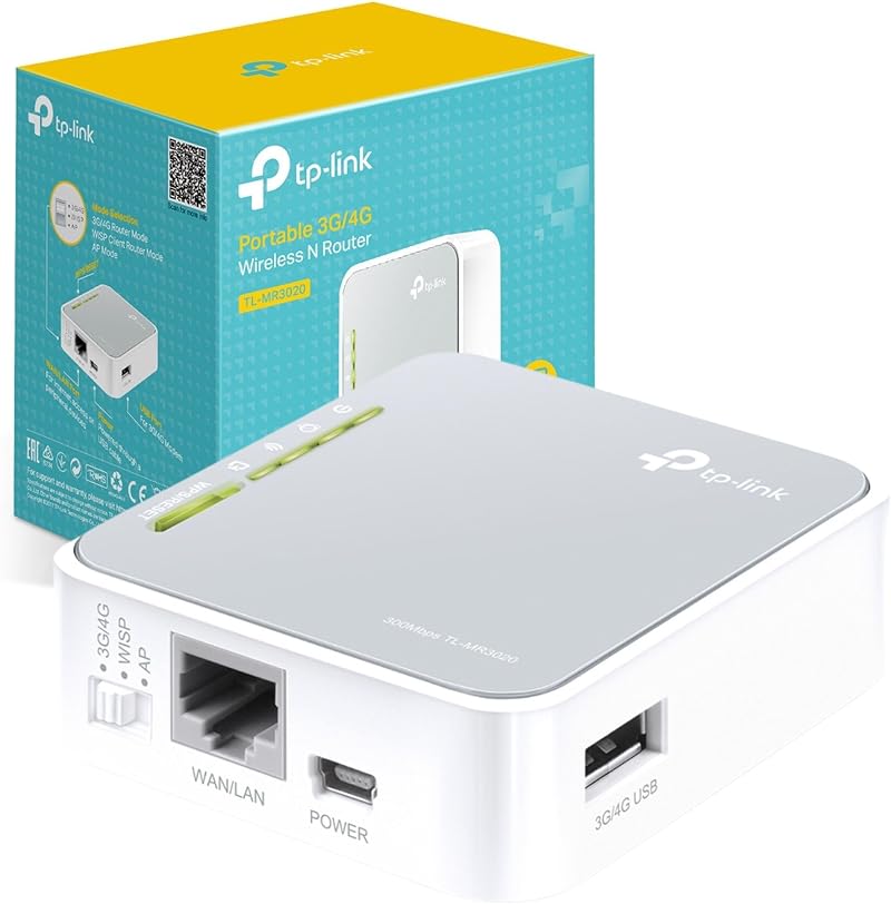 TP-Link TL-MR3020 Portable 3G/4G Wireless N Router UK Plug