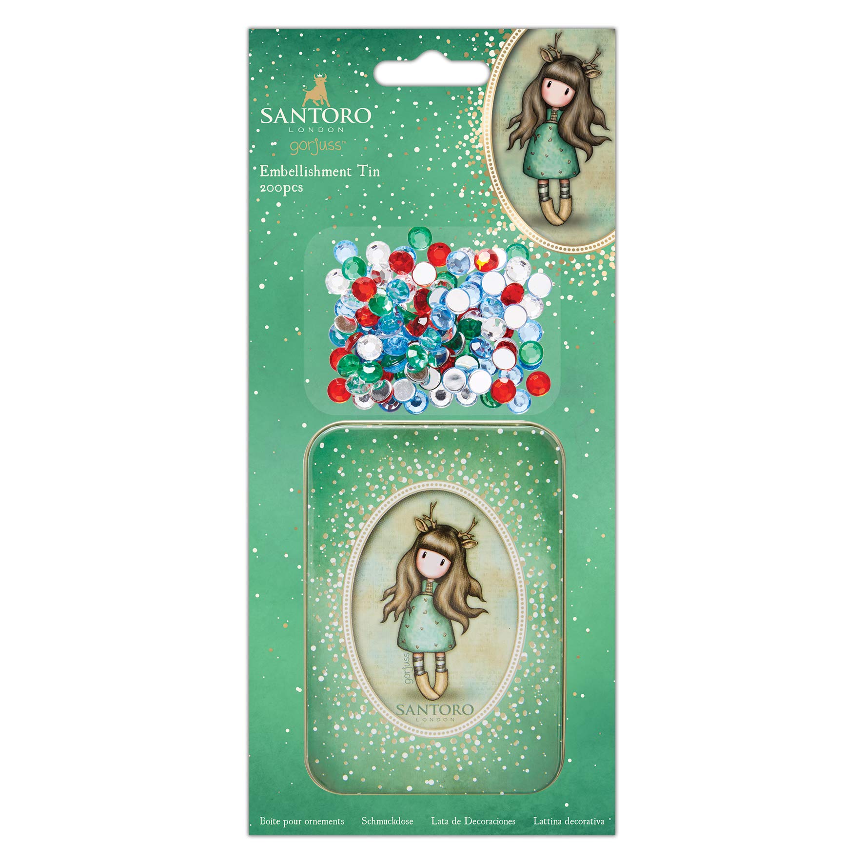 Embellishment Tin (200Pcs) - Santoro - Doe-Eyed