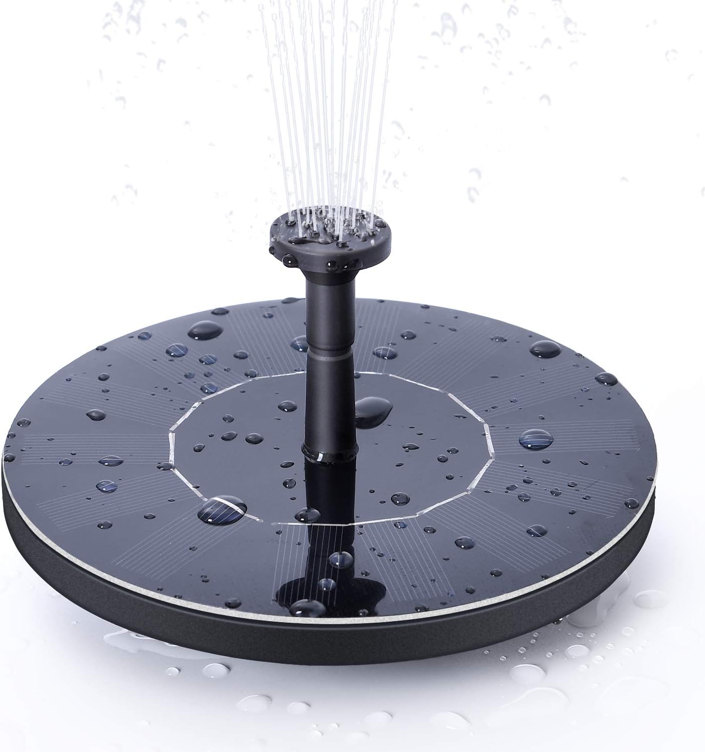 Ankway Solar Fountain Pump, Solar Fountain Water Feature Pump for Bird Bath Kit Floating Free Standing Idling Protection Solar Powered Water Feature for Ponds Garden Patio Aquarium