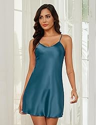Marvmys Womens Silk Nightie Short Nightgown Satin