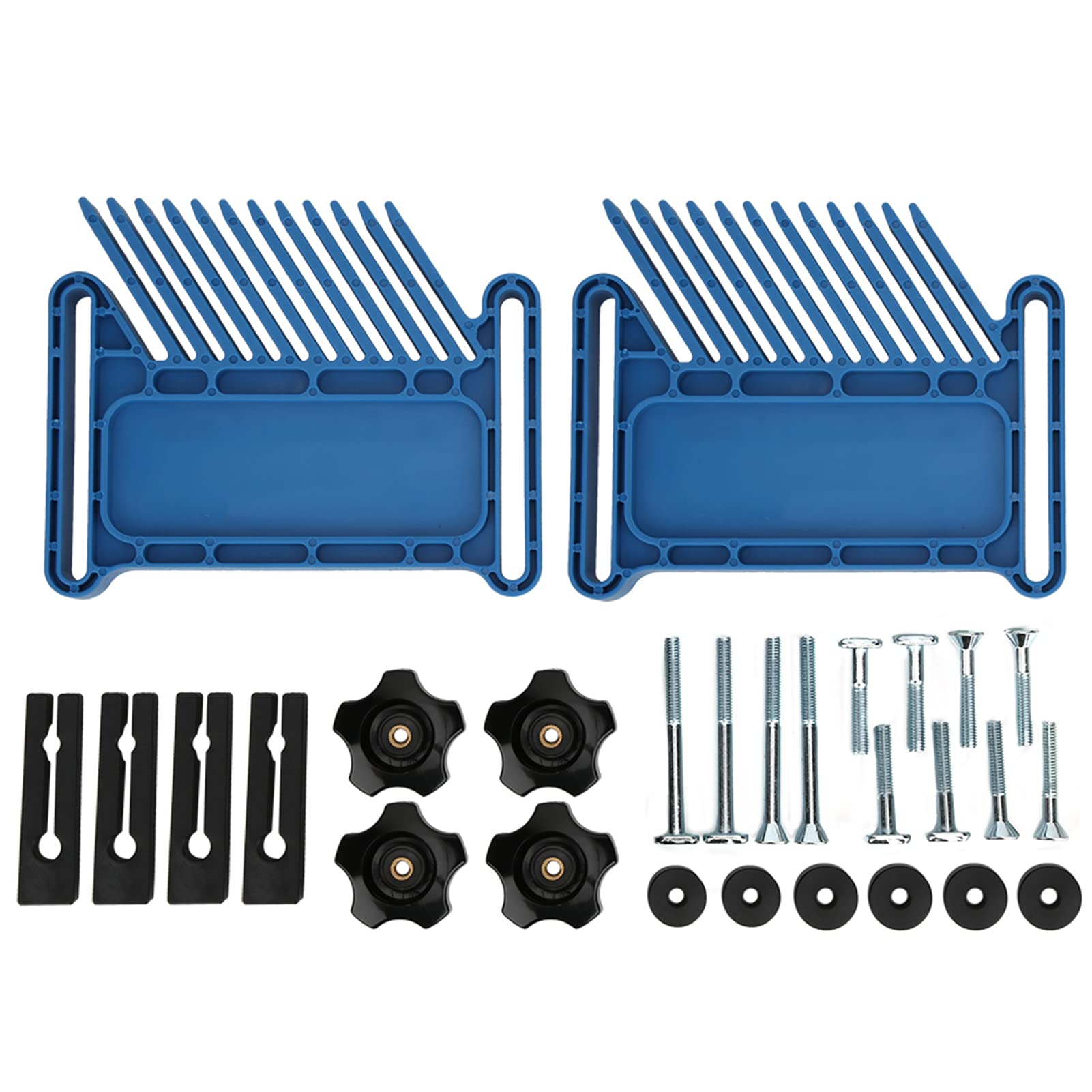 2Pcs Woodworking Feather Board Set Router Tables Saws Blue Carpentry Aid Hand Tool Kit Woodworking Safety Device Table Saw Accessories