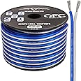 Skar Audio 12 Gauge (AWG) Elite Oxygen-Free Copper Audio Speaker Wire - 100 Feet (Blue/White)