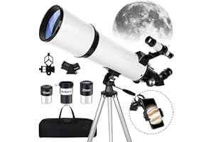 Aurosports Telescopes for Adults Kids - 70mm Aperture 600mm Astronomical Refractor Telescope - Professional Portable Outdoor Telescope for Teens Beginners, Carry Bag, Phone Adapter, Tripod