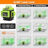 IMAYCC Laser Level Green Self Leveling 16 Lines 360° 4D Pulse Remote view 2
