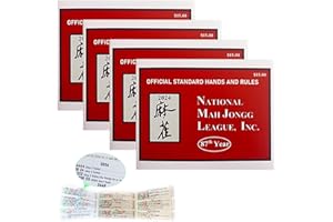 ODYSITE National Mah Jongg League 2024 Large Size Card - Mah Jongg Card - Official Hands and Rules (4PCS)