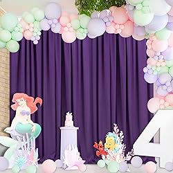 Purple Backdrop Curtains: 6 Panels 5ft x 10ft
