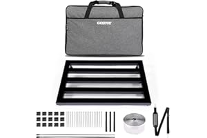 GHOSTFIRE Ghost Fire Guitar Pedal Board Aluminum Alloy Super light Effect Pedalboard with Carry Bag,SPL-06 (24.4''x15.7'')