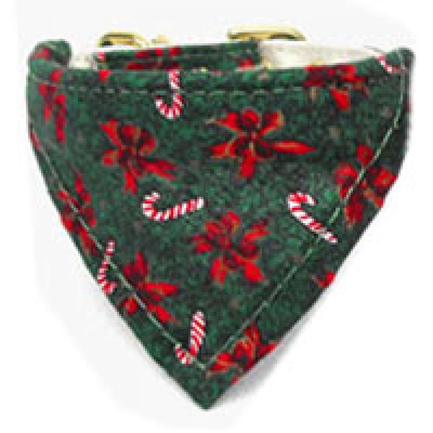 Mirage Pet Products Candy Cane Bandana Collars, 14-inch, Green