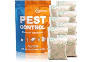 ANEWNICE Pest Control Pouches,Rodent Repellent,Peppermint Mouse Repellents,Squirrel Repellent,Mice Repellent Reples Mice,Spiders,Racoons, Ants,Moths,Insects &Other Pests,Pest Repellent Indoor 8 Packs