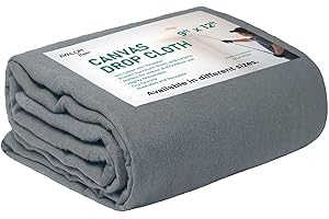 Avalon Home Canvas Drop Cloth 9x12 ft Pack of 1-8oz Painters Drop Cloth for Painting - Canvas Tarps for Floor & Furniture Protection - All Purpose Canvas Fabric Painting Drop Cloths