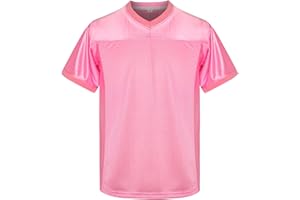 AYOUBAUS Youth Boys' Blank Football Jersey,Athletic Fans Shirts Practice Sports Shirt for Kids