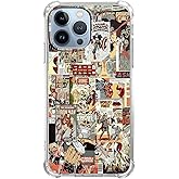 hendicow Case for iPhone 13 Pro with Superhero Design,Cartoon Comic Pop Culture Art Collage,Clear Soft TPU Bumper Case,6.1"(Hero,13pr)
