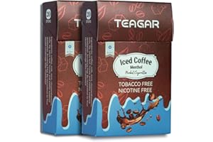 TEAGAR PREMIUM Herbal Cigarettes - Coffee Flavor - Tobacco Free, Nicotine Free, THC Free - 2 Packs