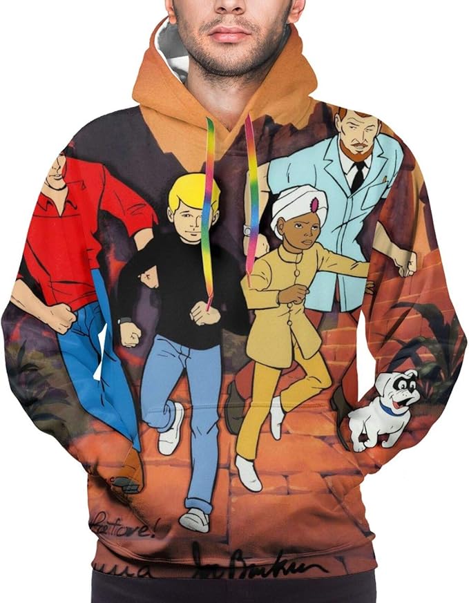 Amazon.com: Big & Tall Mens Long Sleeve Tops, Jonny Quest Hooded Sweatshirt, Hooded Pullover 