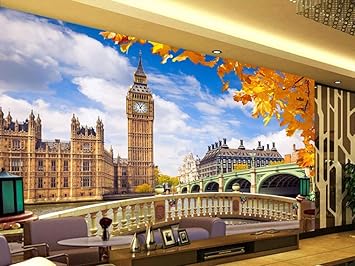 Aduana De Cualquier Tamano Big Ben 3d Tv De Fondo Etiqueta De La