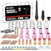 RX WELD 87PCS TIG Welding Accessories Torch Kit | Stubby Gas, #10 Cup, #12 lass Cup, WP-17/18/26