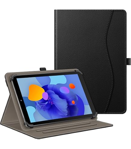 Custodia Con Supporto Per Tablet ZTE Grand X View 4 - Cover In Pelle Sintetica Morbida, Multifunzione, Design Robusto - 5
