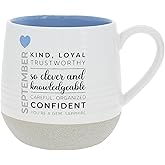 Pavilion Gift Company - September 17 oz. Mug, Astrology gifts, Stoneware Ceramic Coffee Mug with Astrological Sign, Blue