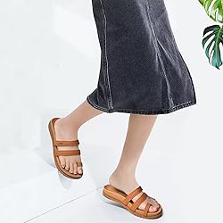 KuaiLu Womens Slides Sandals with Plantar Fasciitis
